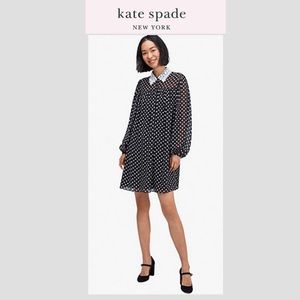 Kate Spade Domino Dot Swing Dress Black/White Size: Small